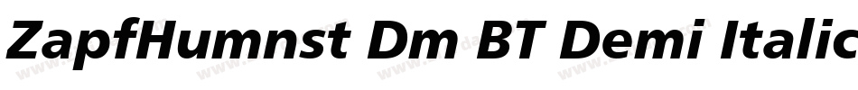 ZapfHumnst Dm BT Demi Italic字体转换